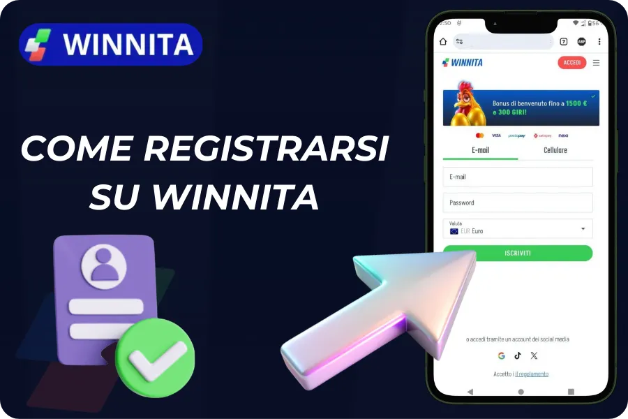 Registrazione su Winnita