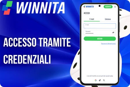 Winnita numero di telefono Accesso con credenziali
